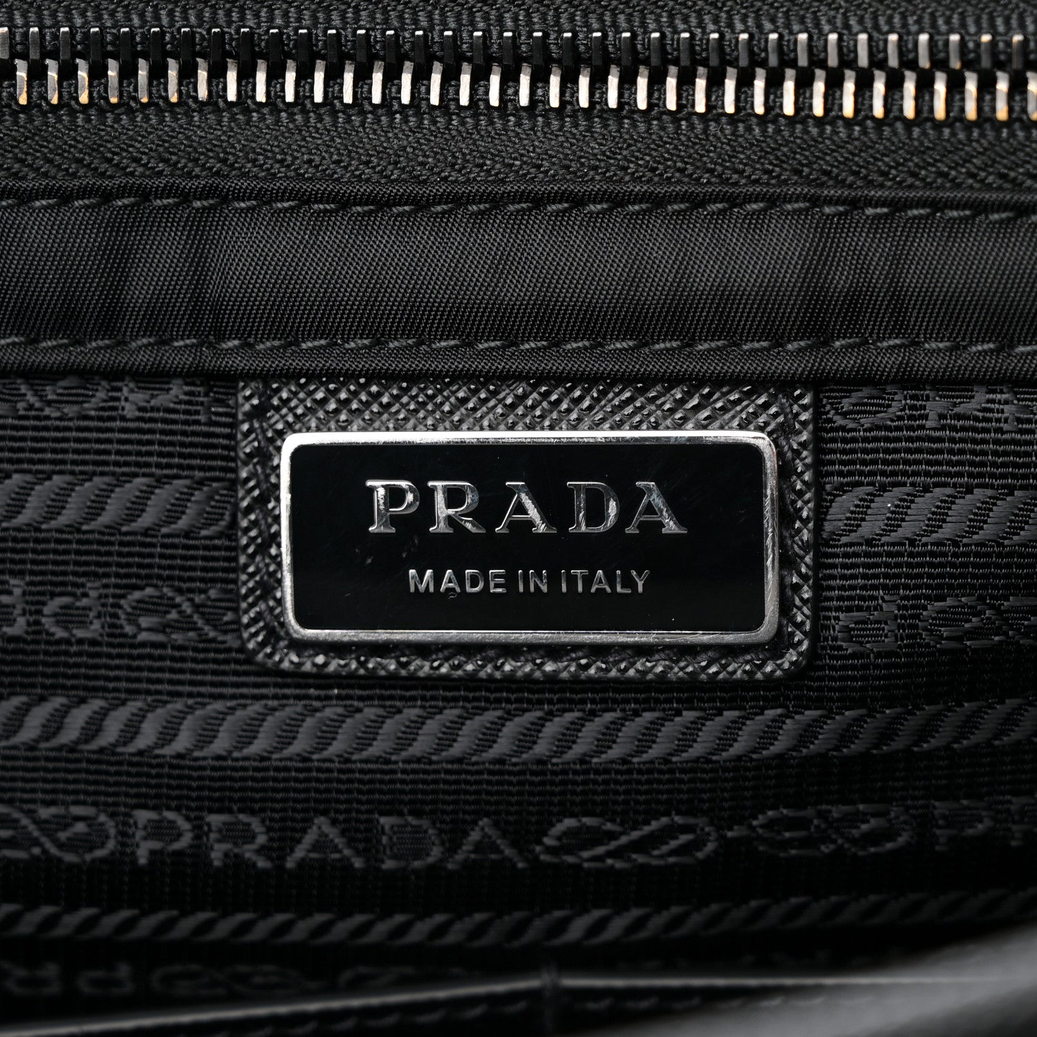Prada Tessuto Nylon Saffiano Large Double Snap Buckle Messenger Bag Black 6 of 9