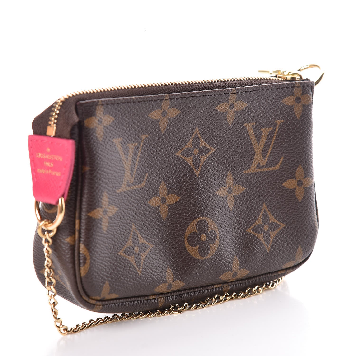 Louis Vuitton Monogram 2019 Christmas Animation Mini Courchevel Pochette Accessories Fuchsia 3 of 8