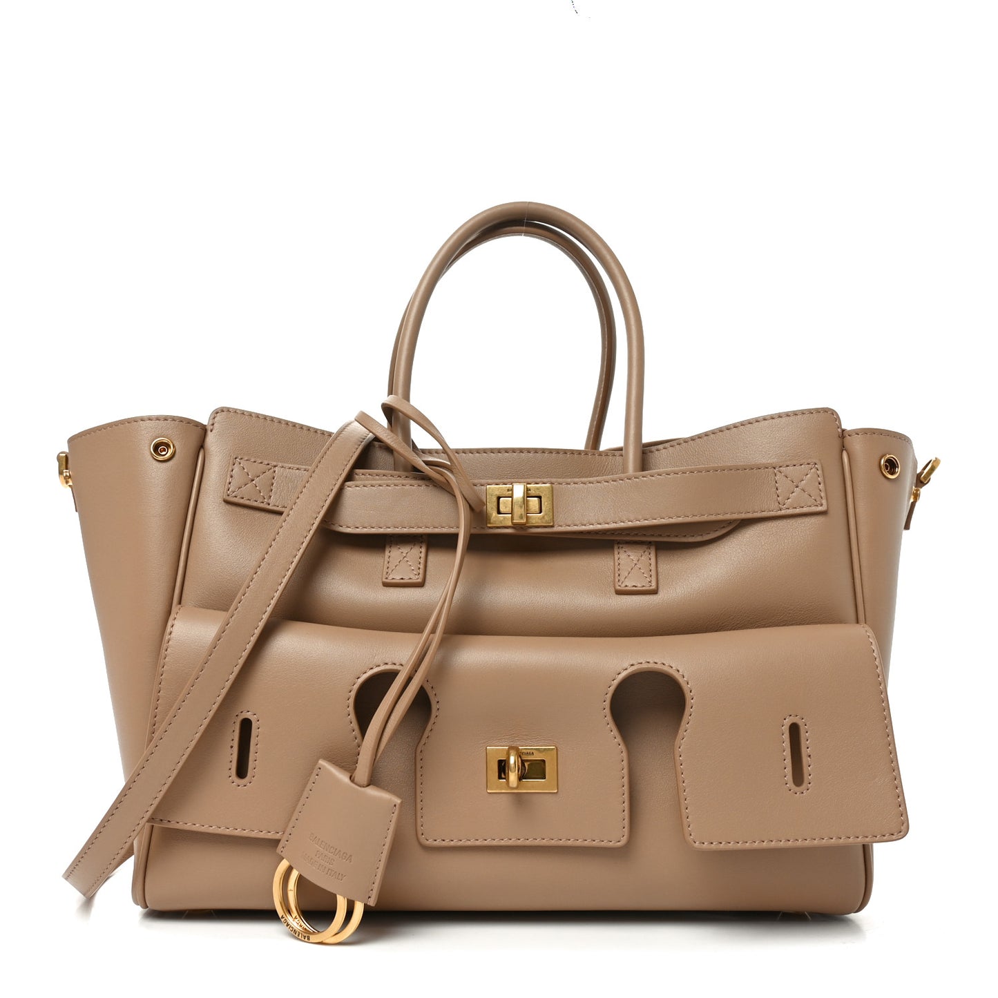 Smooth Calfskin Small Bel Air Carry All Bag Latte