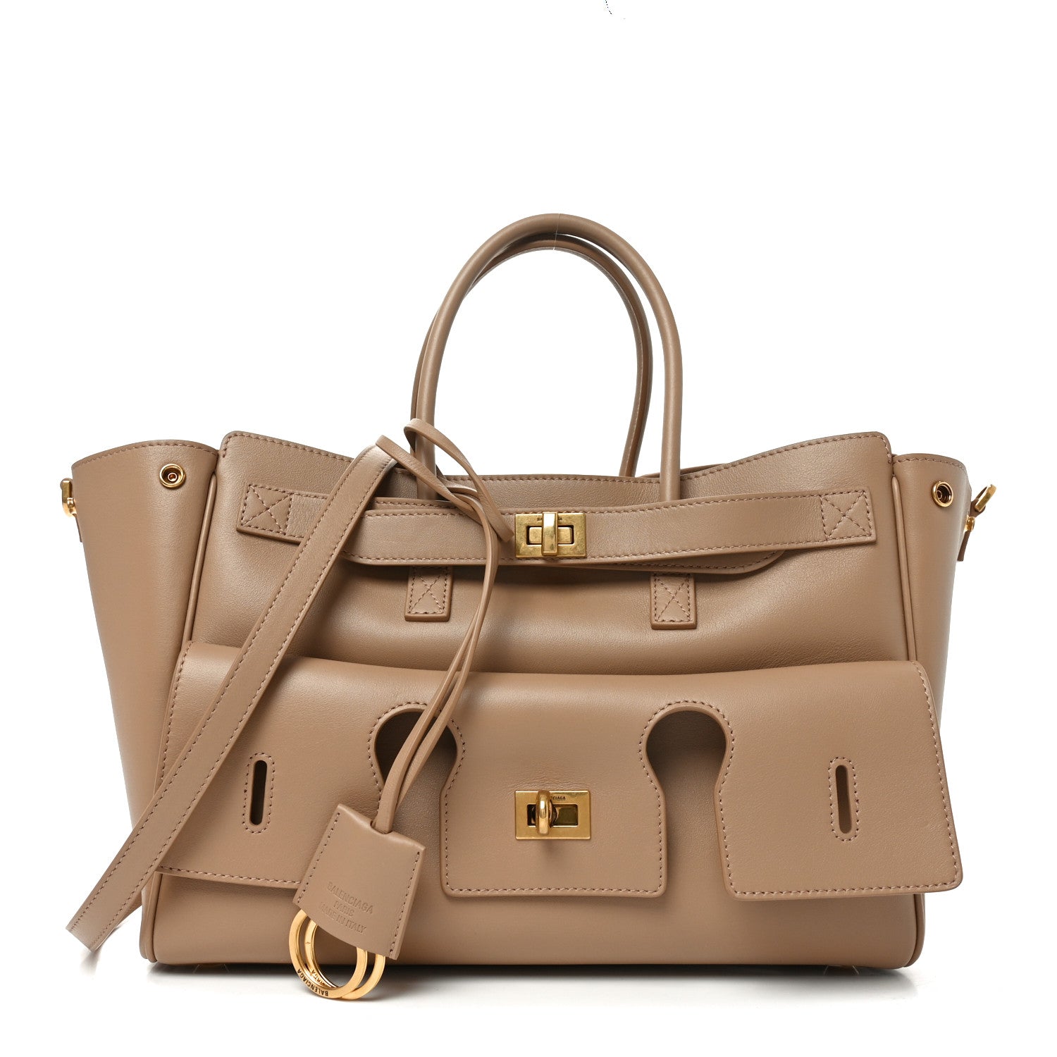 Balenciaga Smooth Calfskin Small Bel Air Carry All Bag Latte 1 of 9