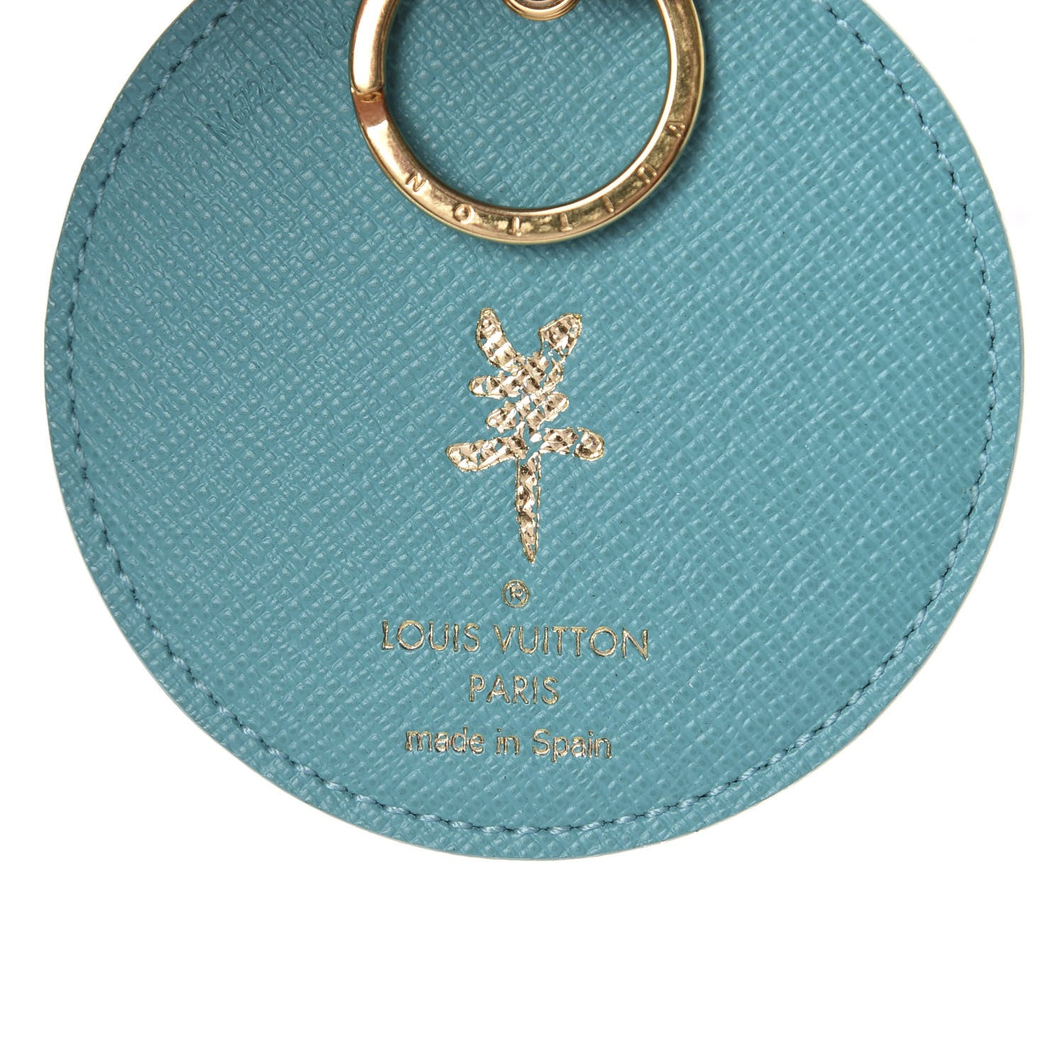 Louis Vuitton Monogram Illustre V Bag Charm Key Ring Turquoise 3 of 3