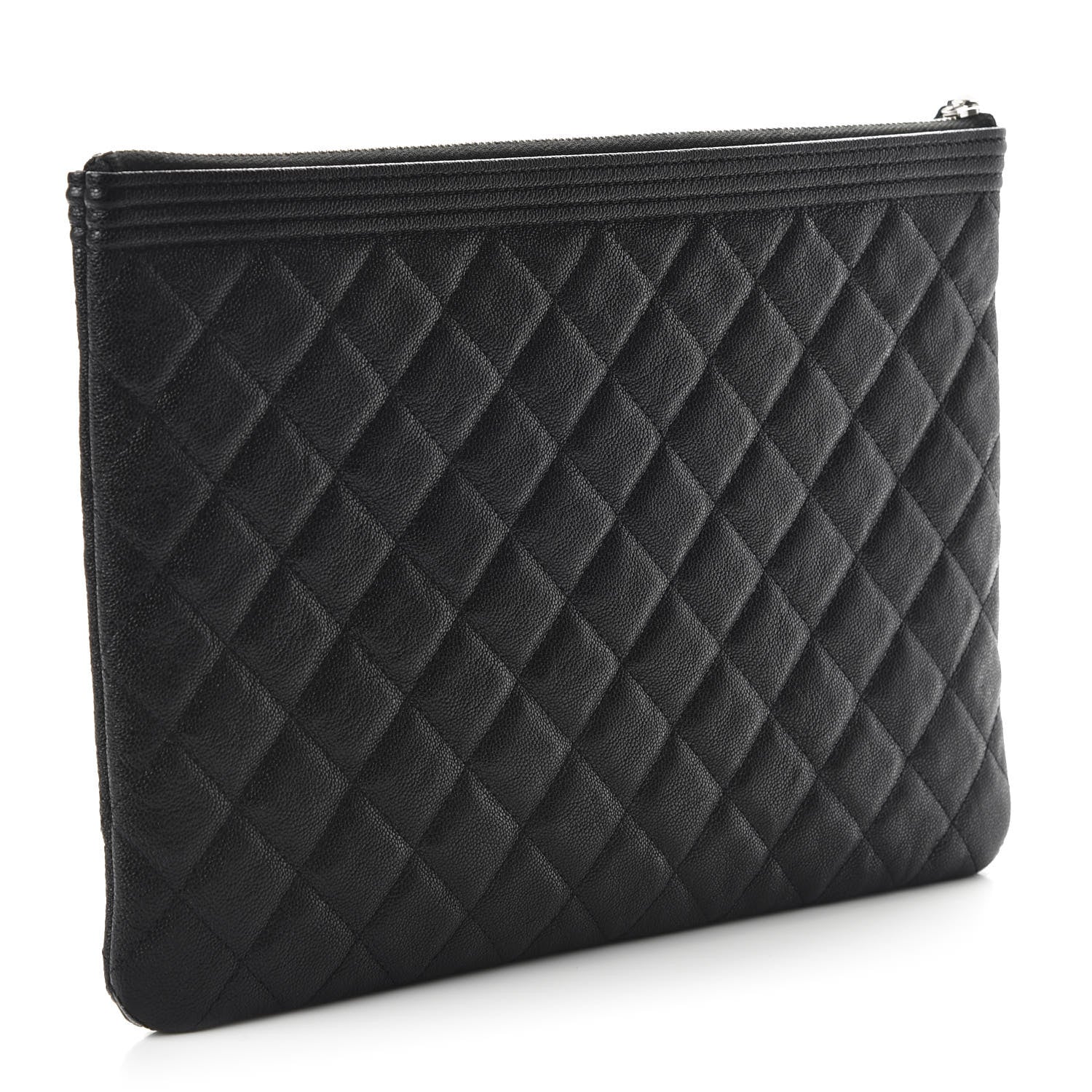 Chanel Caviar Quilted Medium Boy Cosmetic Case Black 3 of 11