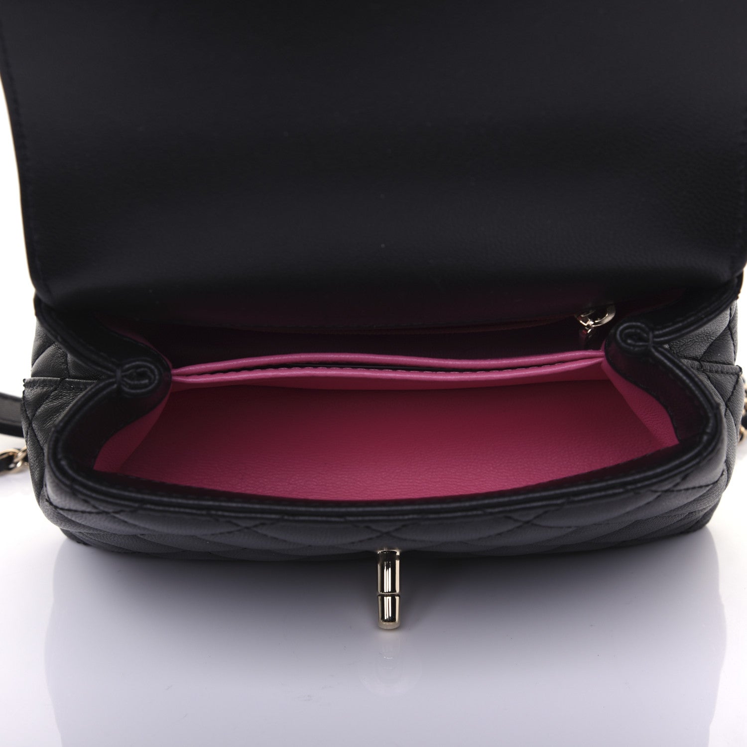 Chanel Goatskin Quilted Rainbow Extra Mini Coco Handle Flap Black 5 of 18