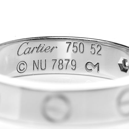 Cartier 18K White Gold Diamond 4mm LOVE Wedding Band Ring 52 6 4 of 4