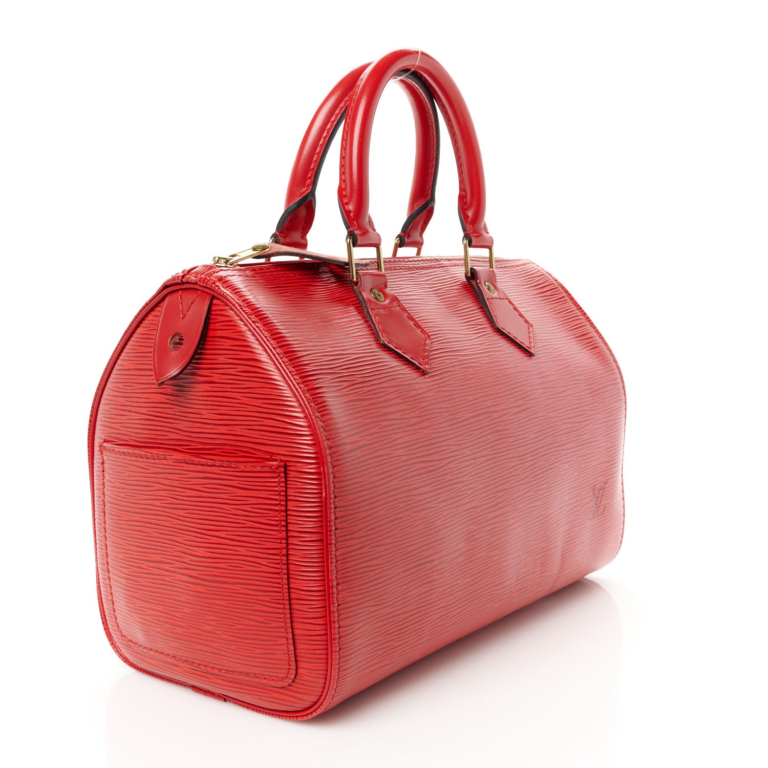 Louis Vuitton Epi Speedy 25 Castillan Red 3 of 11