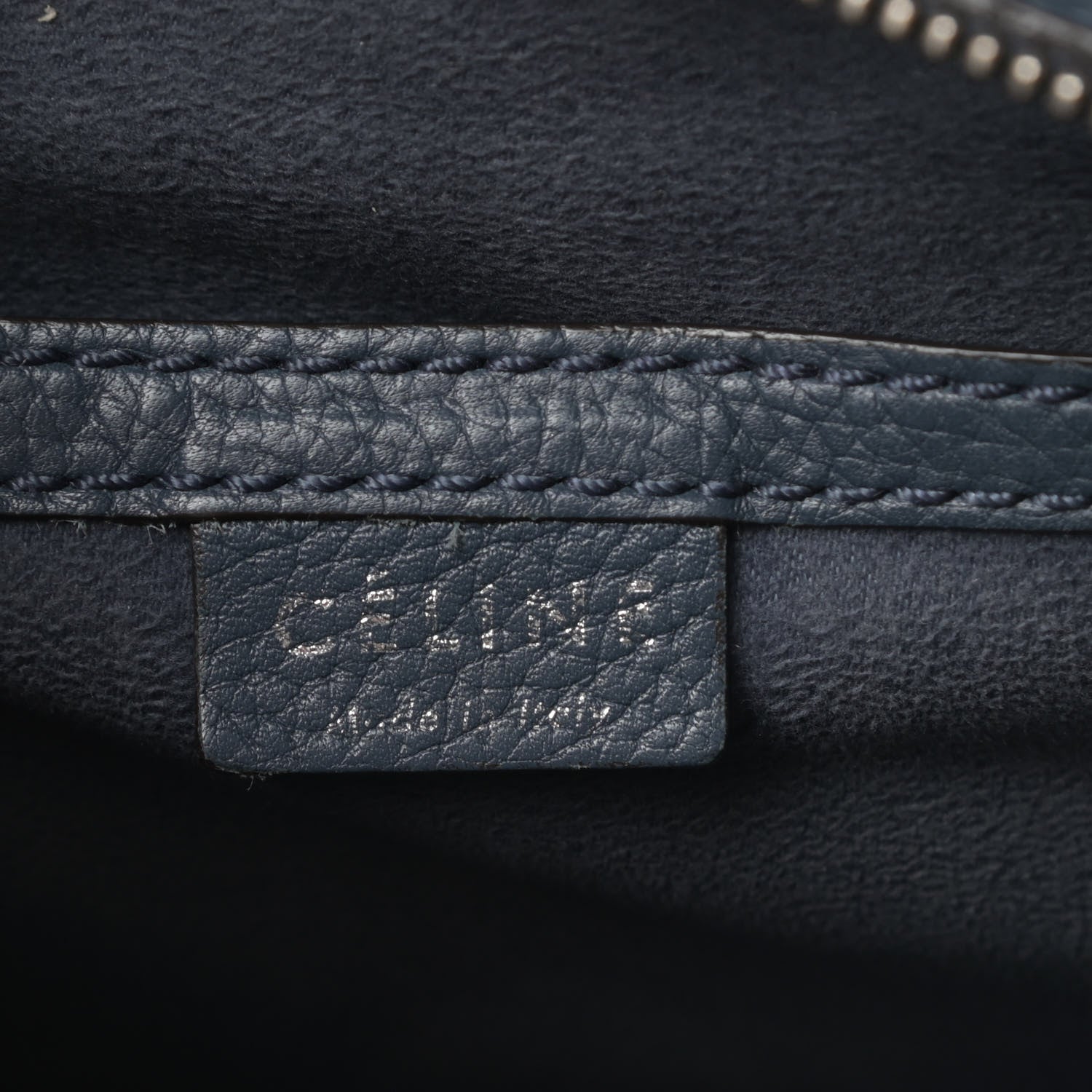 Celine Drummed Calfskin Nano Luggage Orage 6 of 19