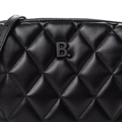 Balenciaga Nappa Calfskin Quilted Touch B Camera Shoulder Bag Black 9 of 9