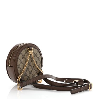 Gucci GG Supreme Monogram Web Mini Ophidia Round Backpack Brown 2 of 10