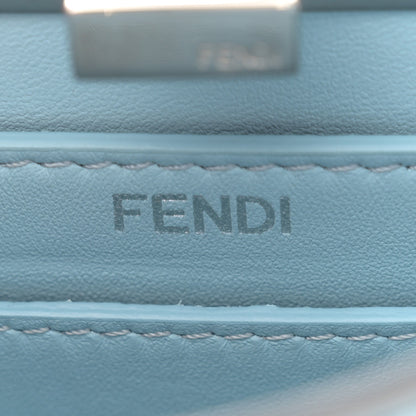 Fendi Shiny Nappa Petite Peekaboo I SEE U Satchel Azzurro Baby 6 of 10