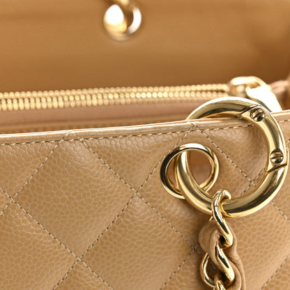 Chanel Caviar Quilted Grand Shopping Tote GST Dark Beige 16 of 16