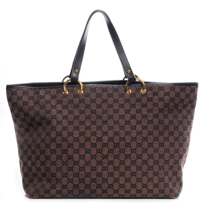 Gucci Monogram Denim Large Tote Brown 1 of 7