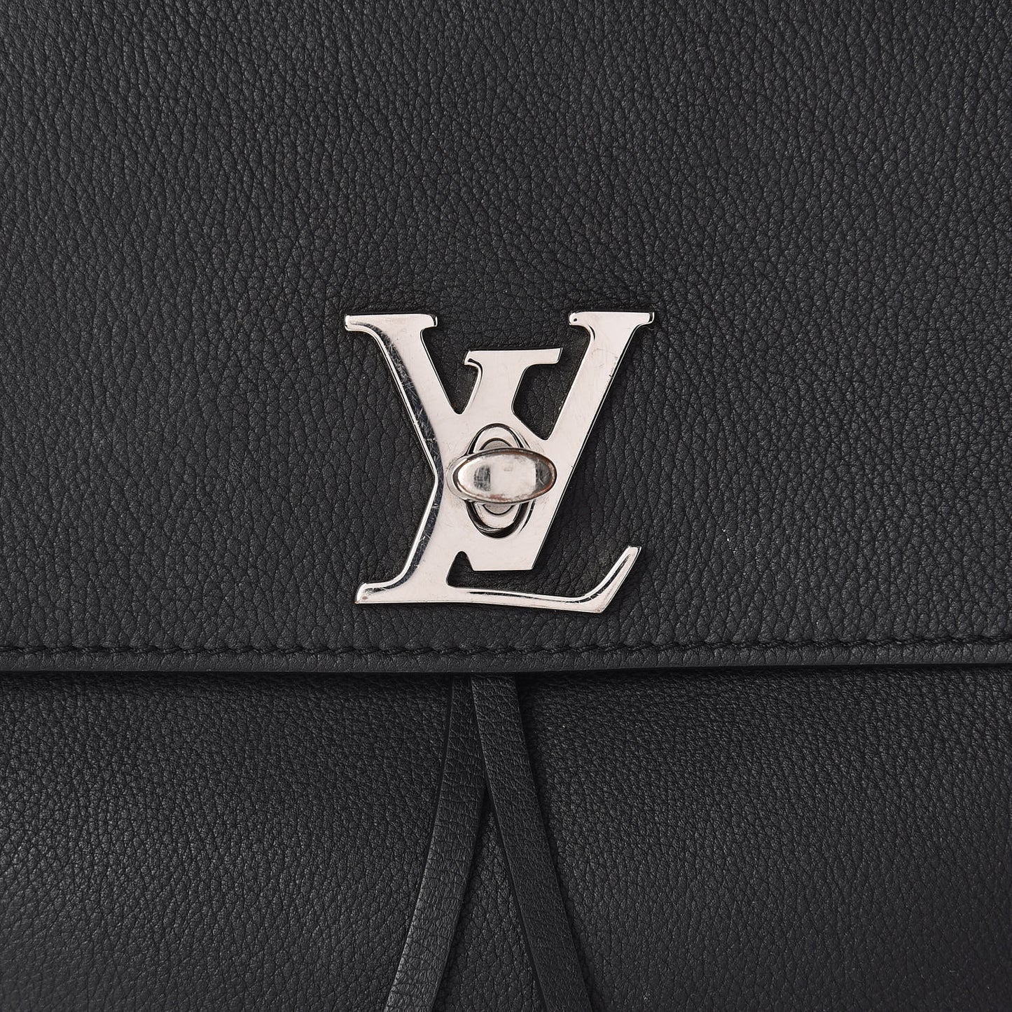 Calfskin Lockme Backpack Black