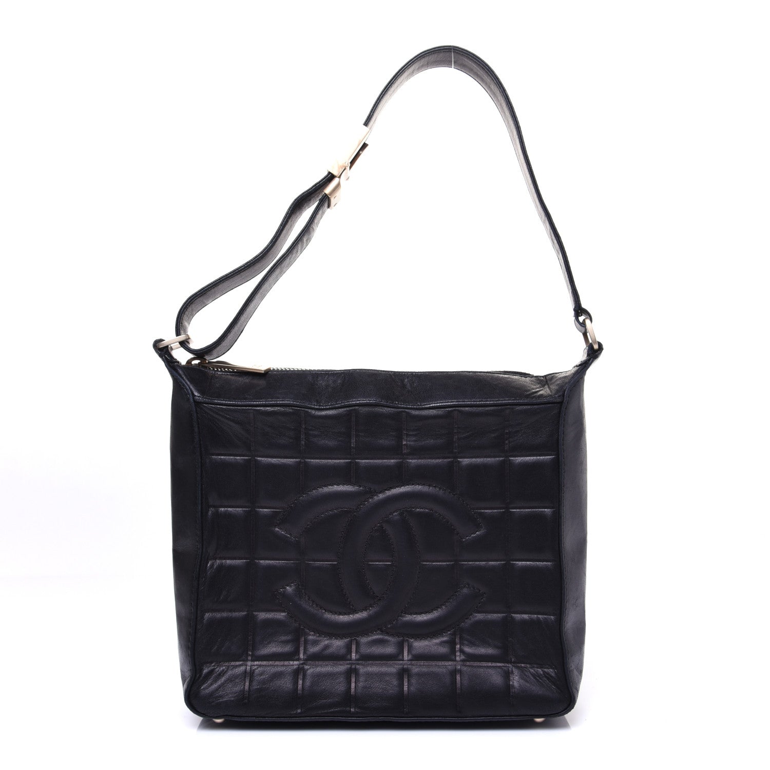 Chanel Lambskin Quilted Small Chocolate Bar Shoulder Bag Black 1 of 12