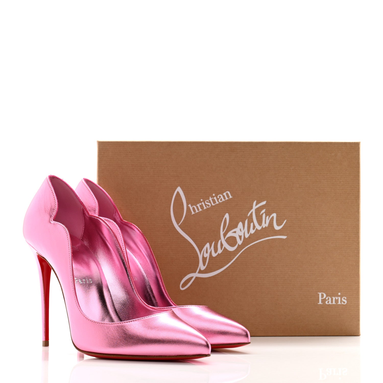 Christian Louboutin Metallic Patent Hot Chick 100 Pumps 39 Confettis 11 of 11