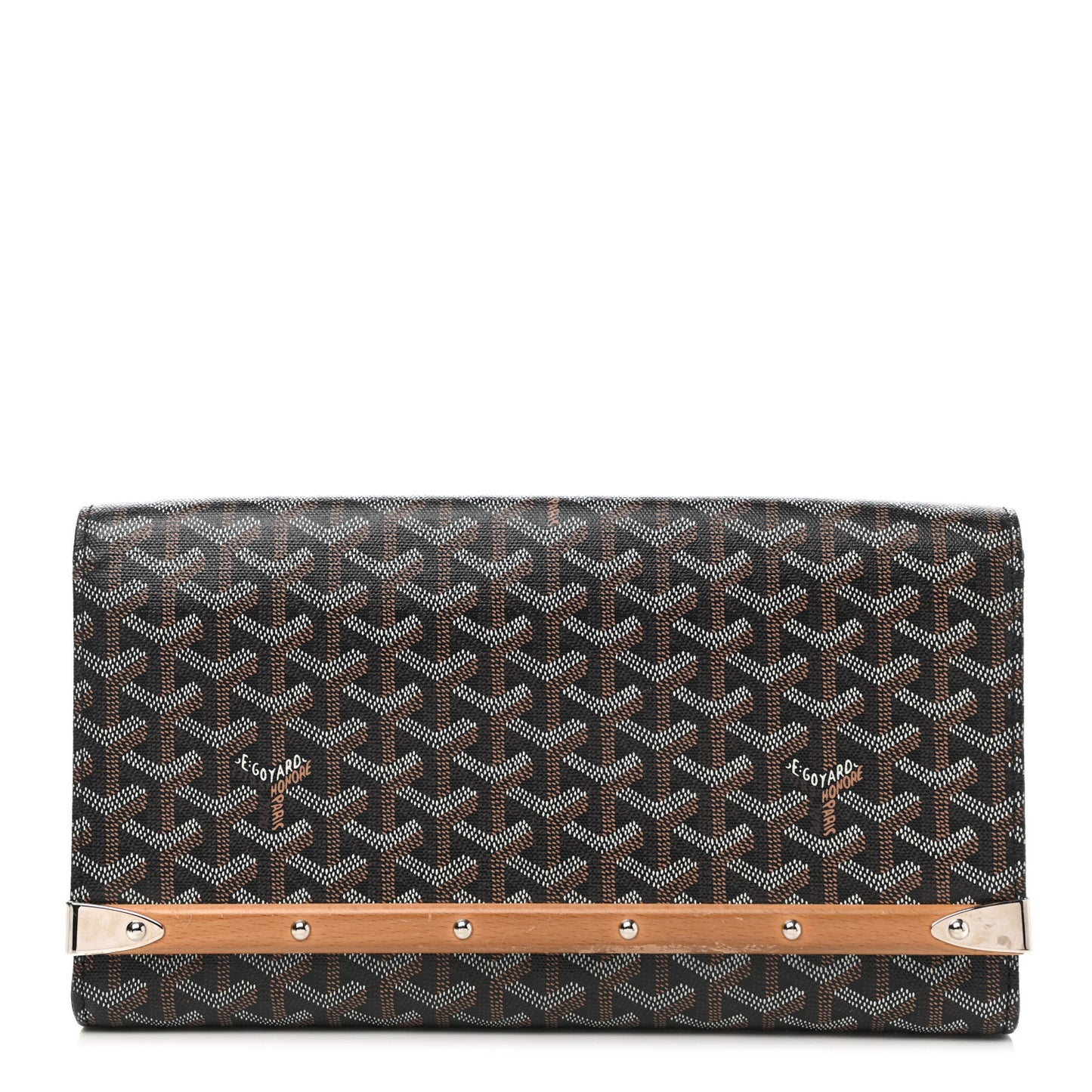 Goyardine Monte Carlo Bois Clutch Black