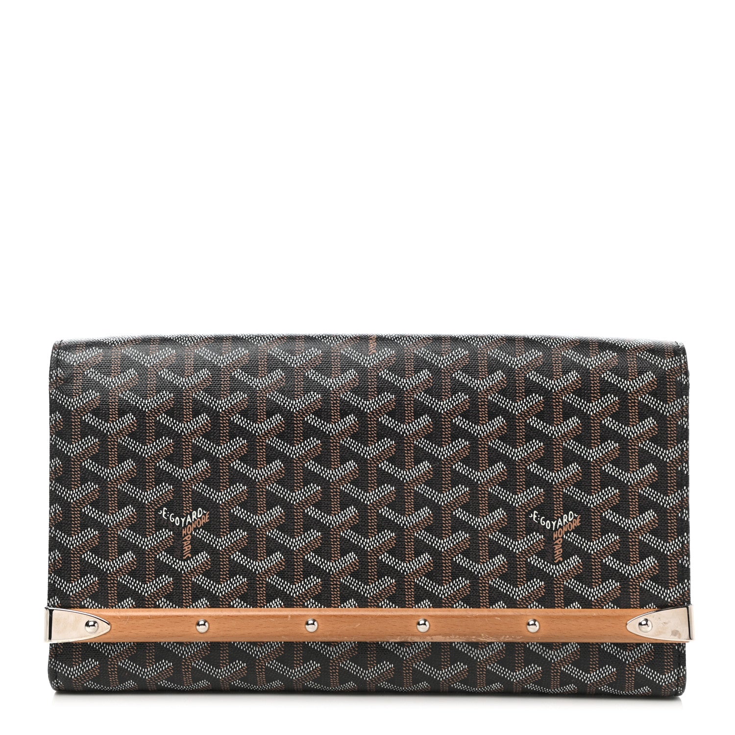 Goyard Goyardine Monte Carlo Bois Clutch Black 1 of 11