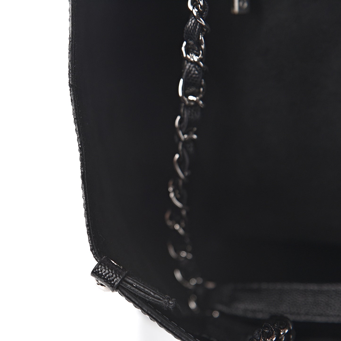 Caviar Small Studded Deauville Tote Black