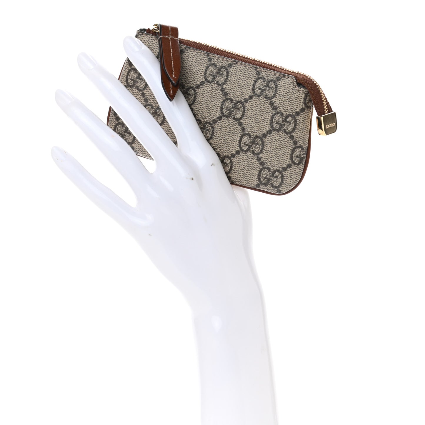 GG Supreme Monogram Key Case Brown