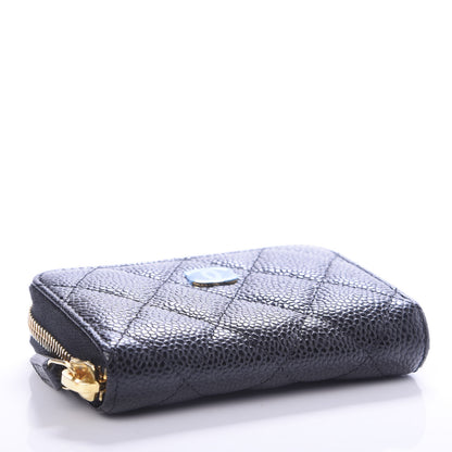 Chanel Caviar Quilted Zip Coin Purse Black 4 of 7