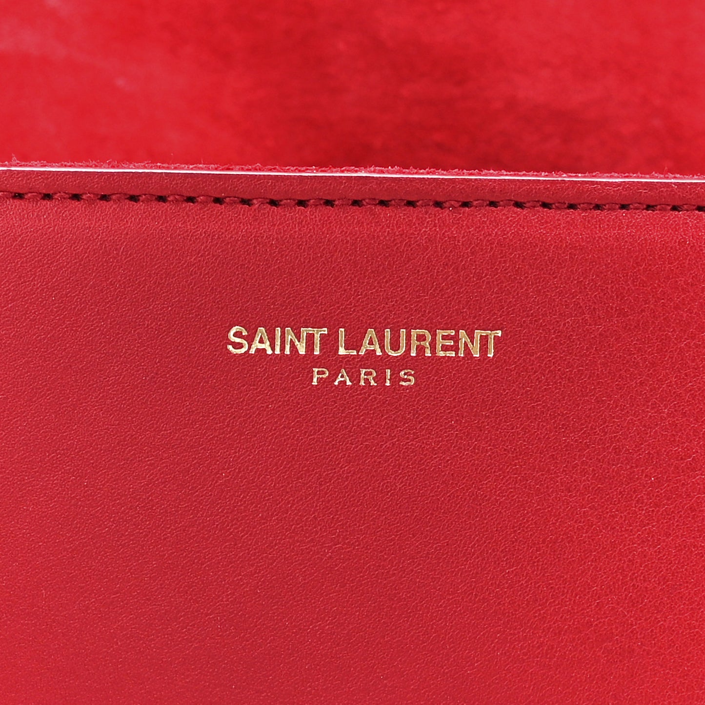 Calfskin Classic Y Ligne Clutch Red