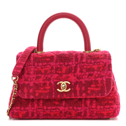 Chanel Tweed Mini Coco Handle Flap Fuchsia 1 of 13