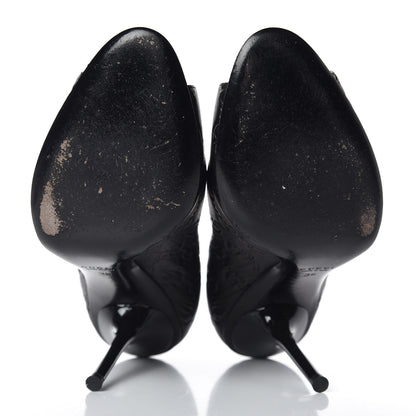 Gucci Guccissima GG Peep Toe Heels 36 Black 10 of 11