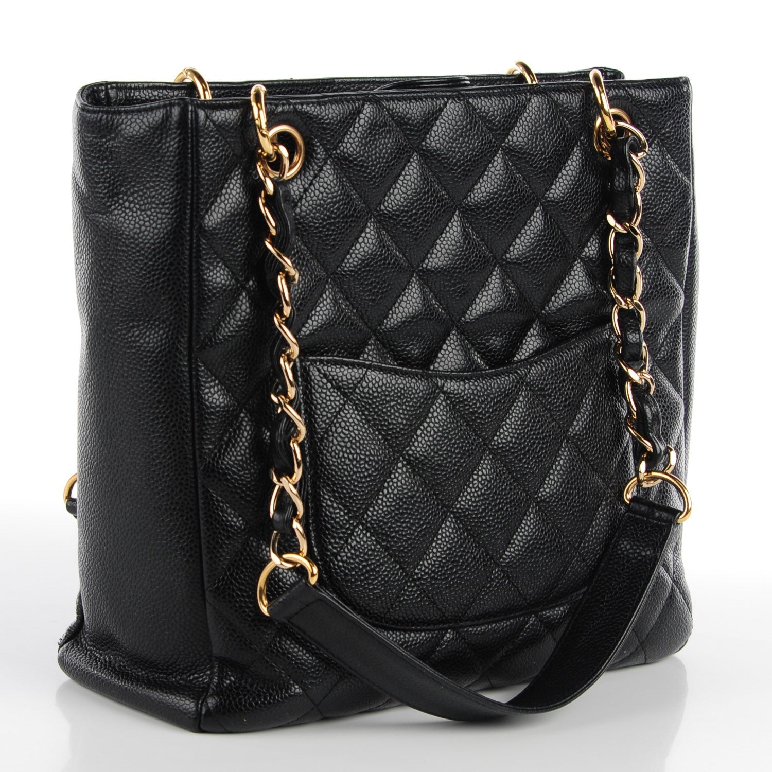Chanel Caviar Quilted Petit Shopping Tote PST Black 3 of 7