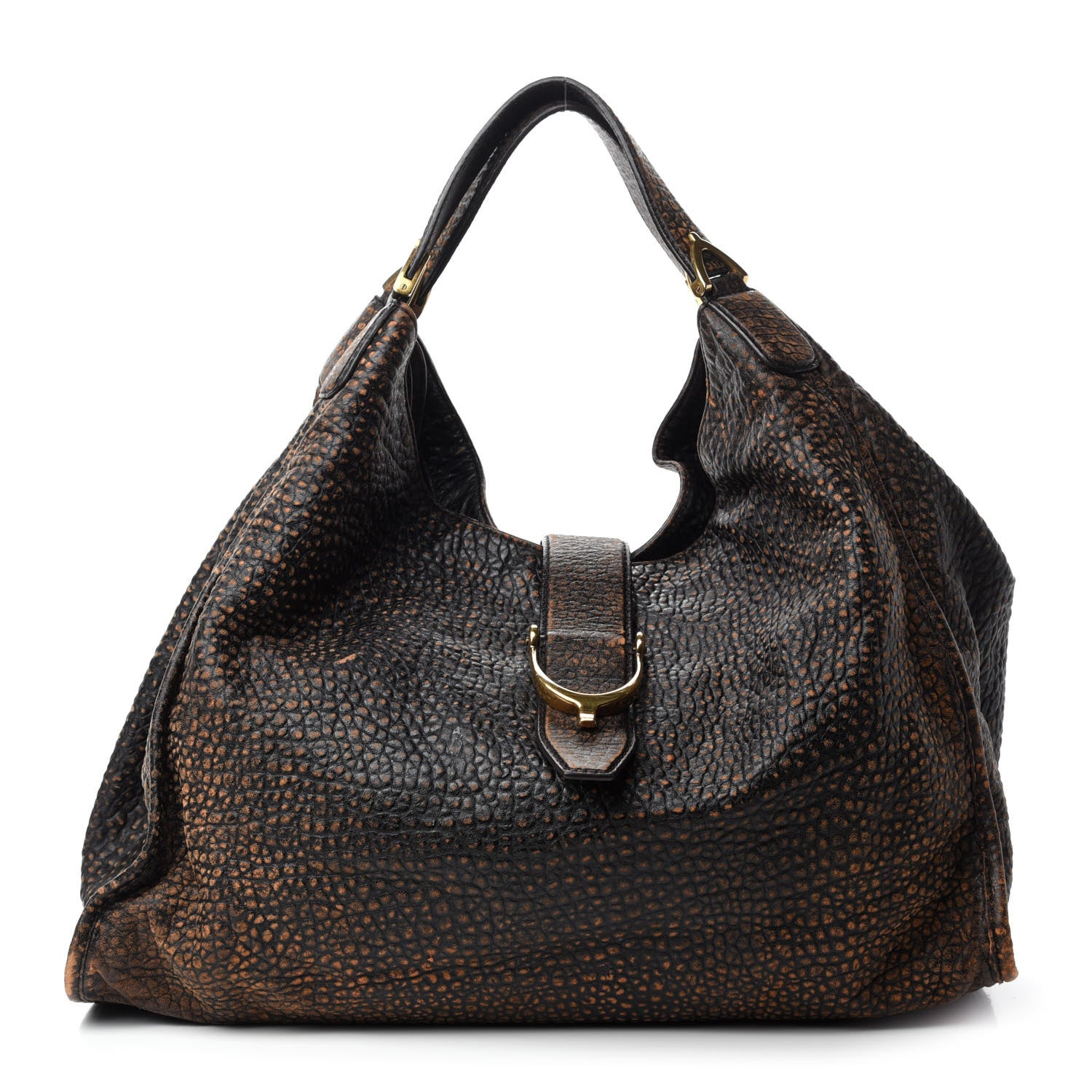 Gucci Buffalo Large Soft Stirrup Shoulder Bag Brown 1 of 10