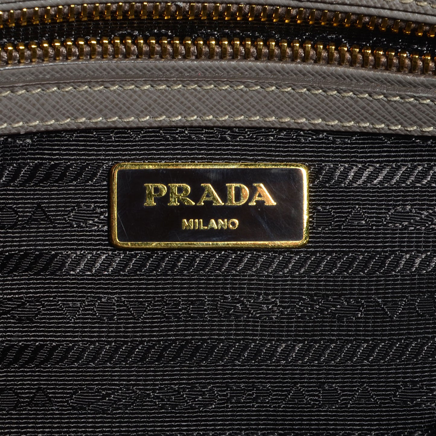 Saffiano Lux Mini Double Zip Tote Argilla