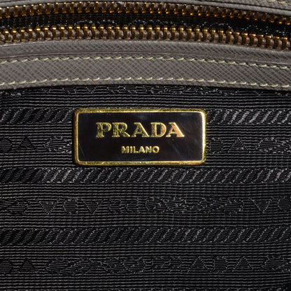 Prada Saffiano Lux Mini Double Zip Tote Argilla 8 of 10