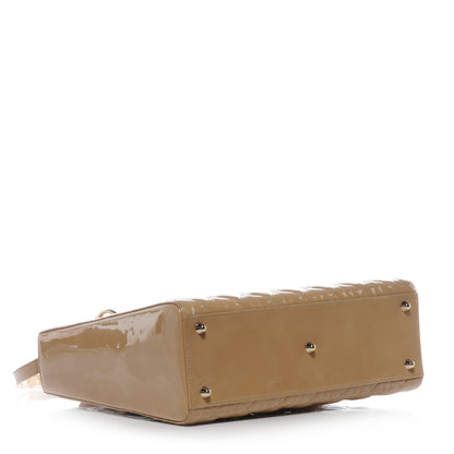 Christian Dior Patent Cannage Large Lady Dior Beige 4 of 9