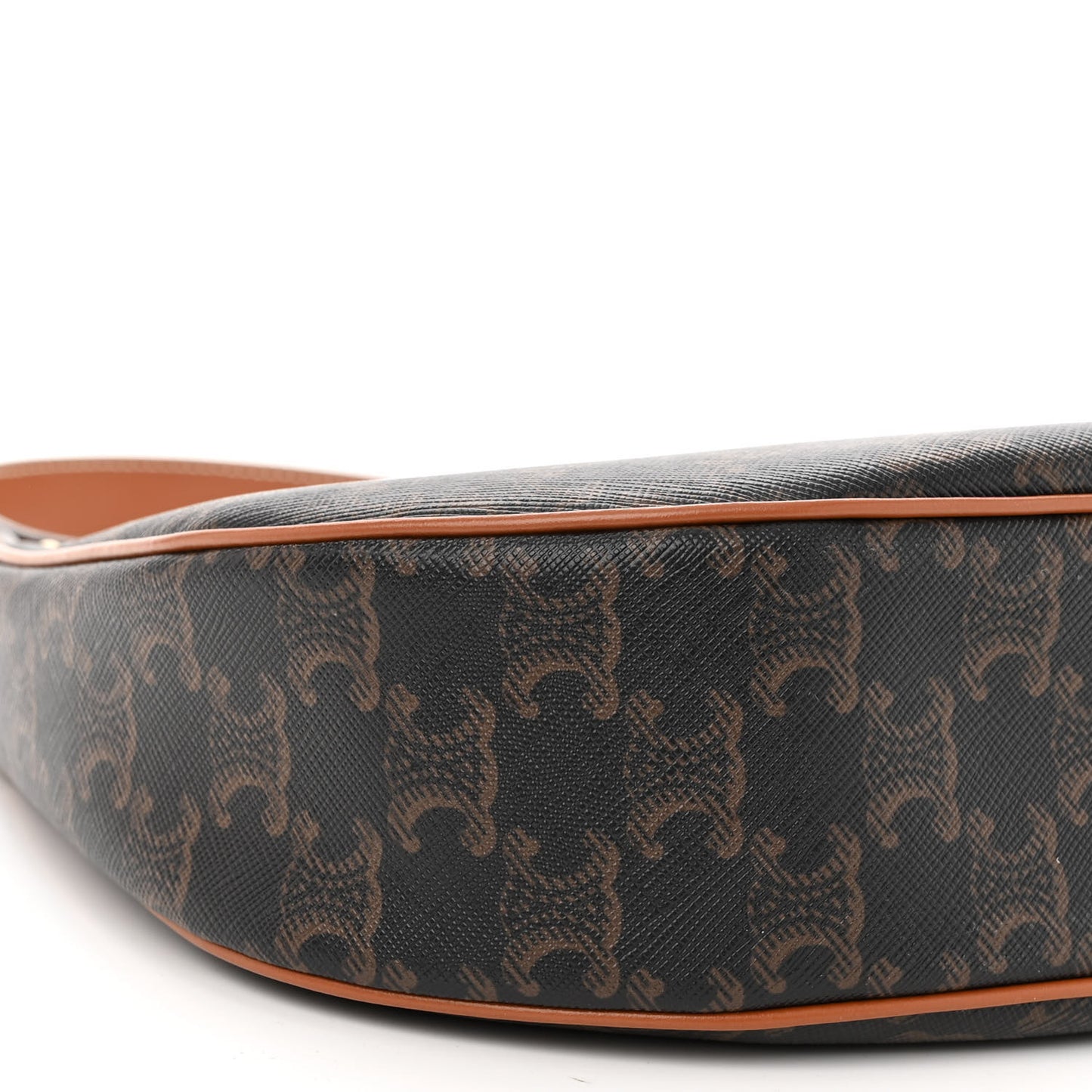 Triomphe Canvas Calfskin Ava Shoulder Bag Tan