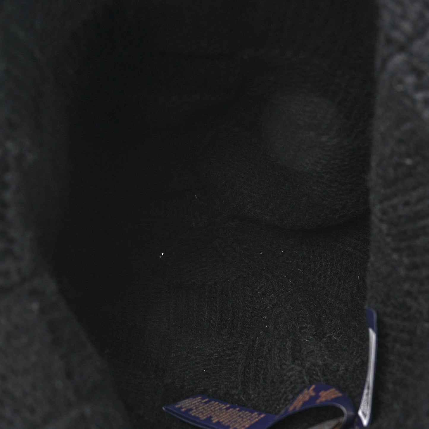 Wool Damier Pearls Beanie Hat Black