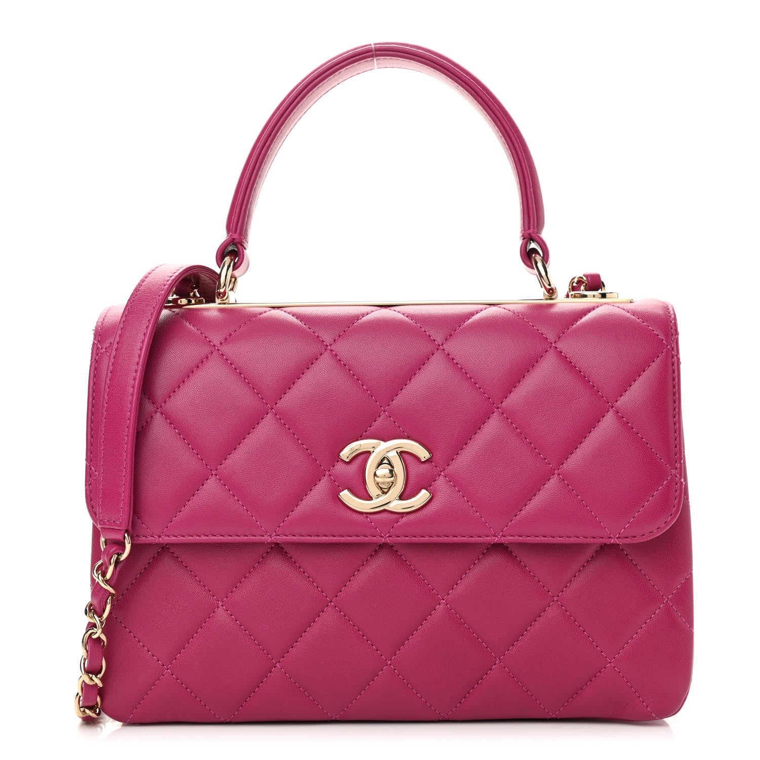 Chanel Lambskin Quilted Small Trendy CC Flap Dual Handle Bag Pink 1 of 10
