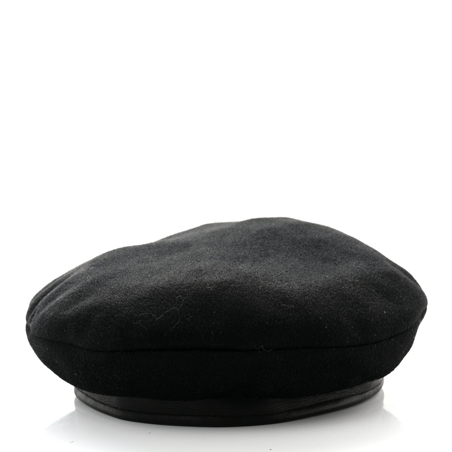 Cashmere Deerskin Beret 58 Black