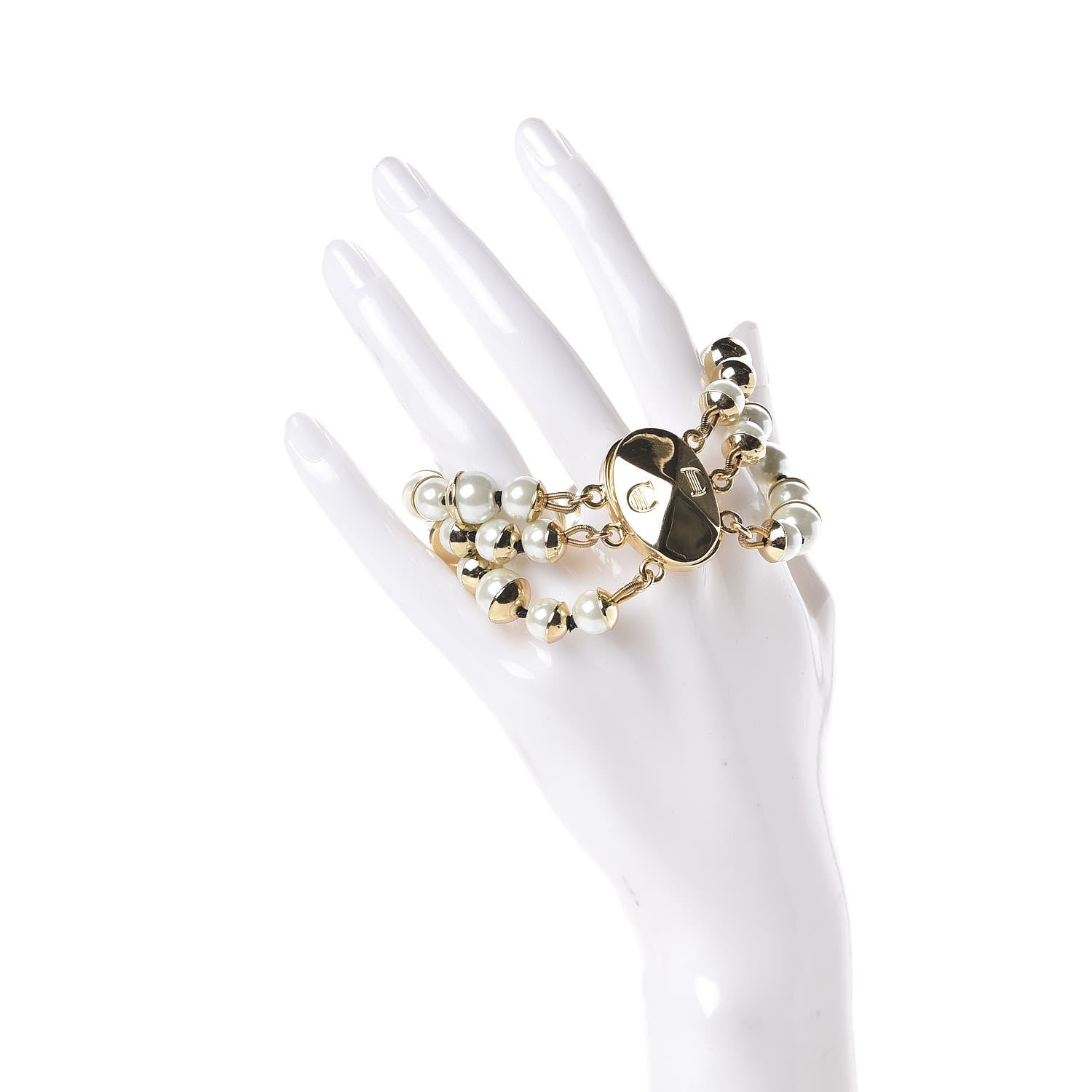 Christian Dior Pearl Mise en Dior Bracelet Gold 2 of 3