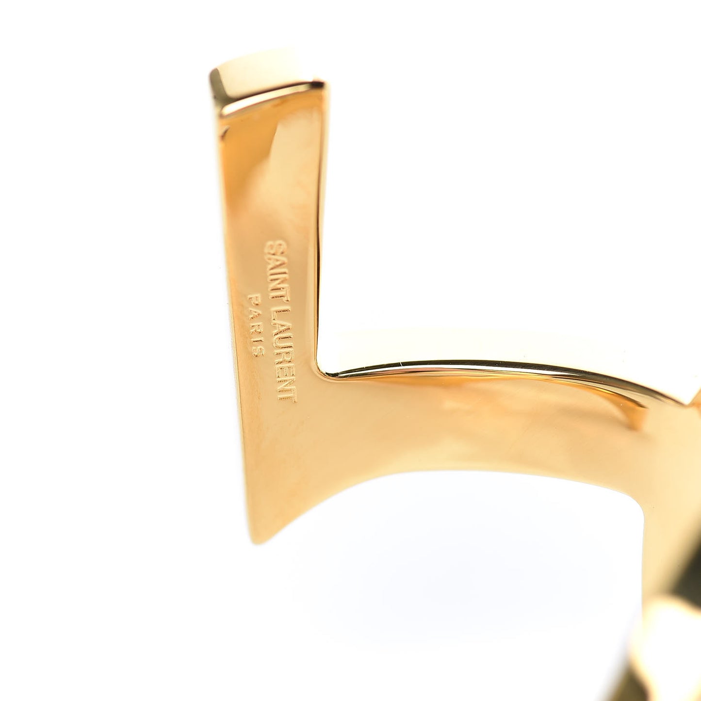 Brass Monogram Medium Cuff Bracelet Gold