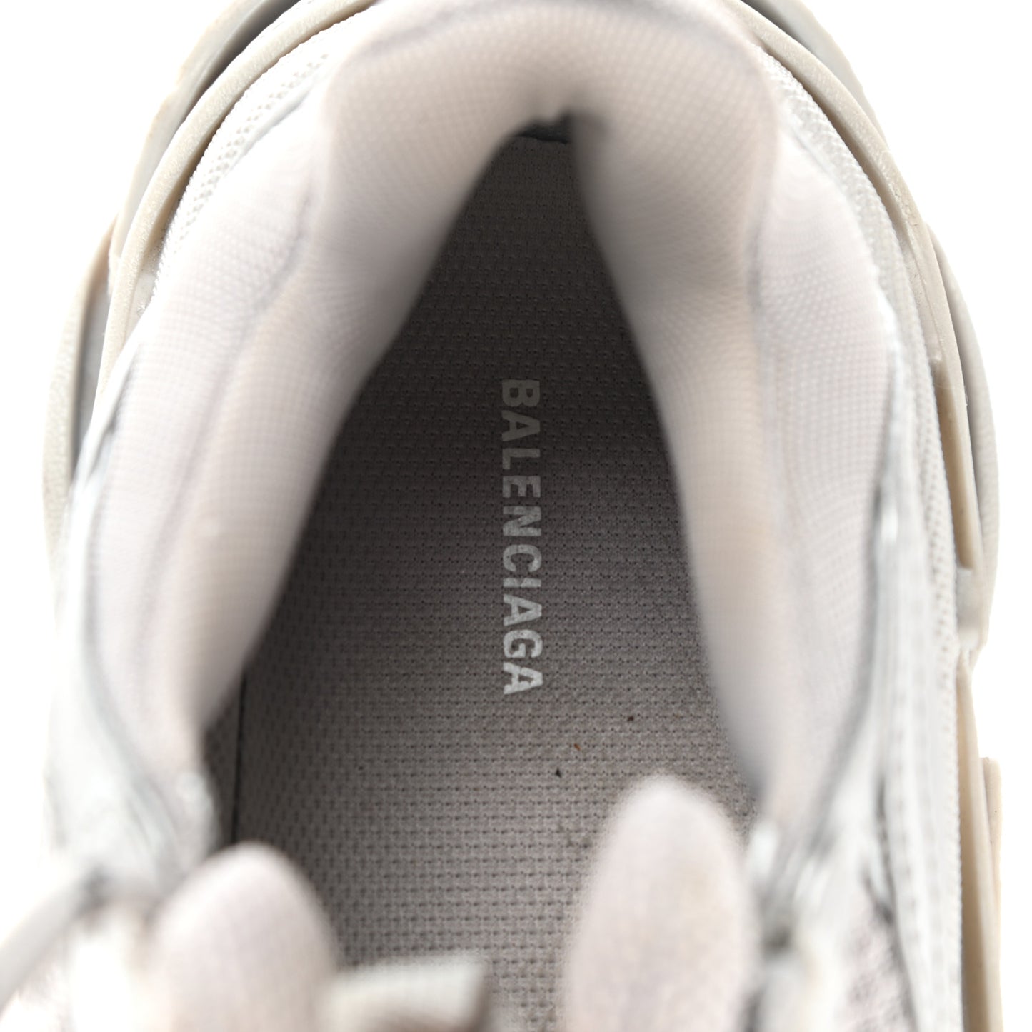 Metallic Fabric Mesh Womens Triple S Sneakers 39 Silver