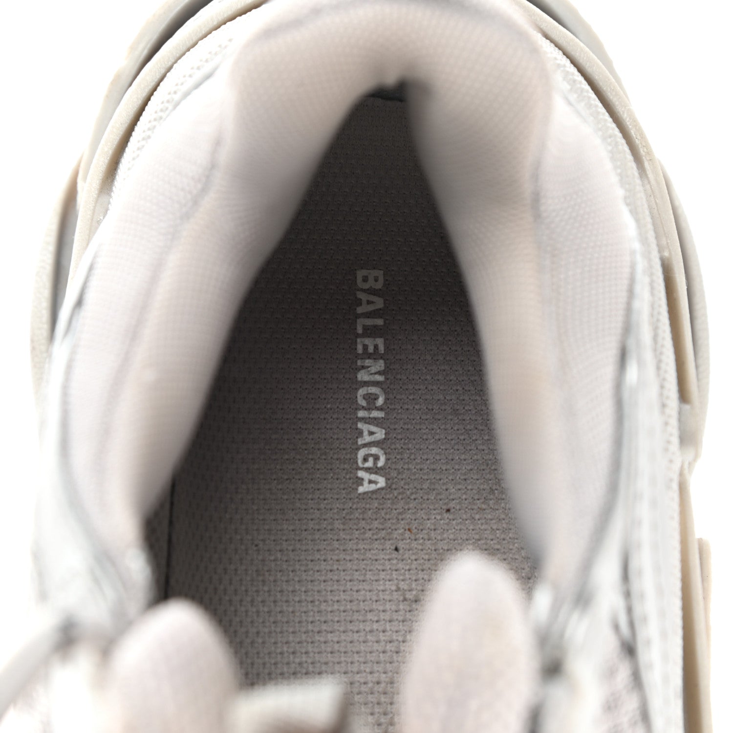 Balenciaga Metallic Fabric Mesh Womens Triple S Sneakers 39 Silver 7 of 11