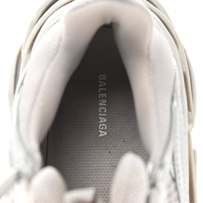 Balenciaga Metallic Fabric Mesh Womens Triple S Sneakers 39 Silver 7 of 11