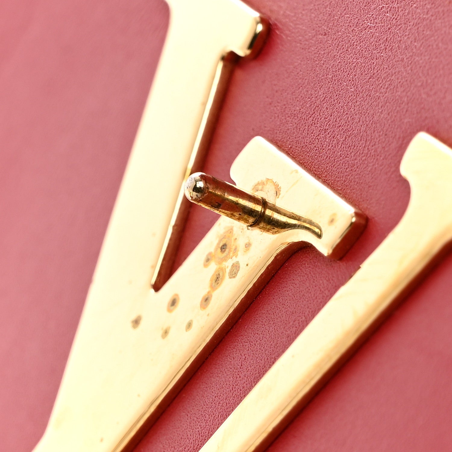 Louis Vuitton Calfskin Chain Louise MM Red 11 of 12