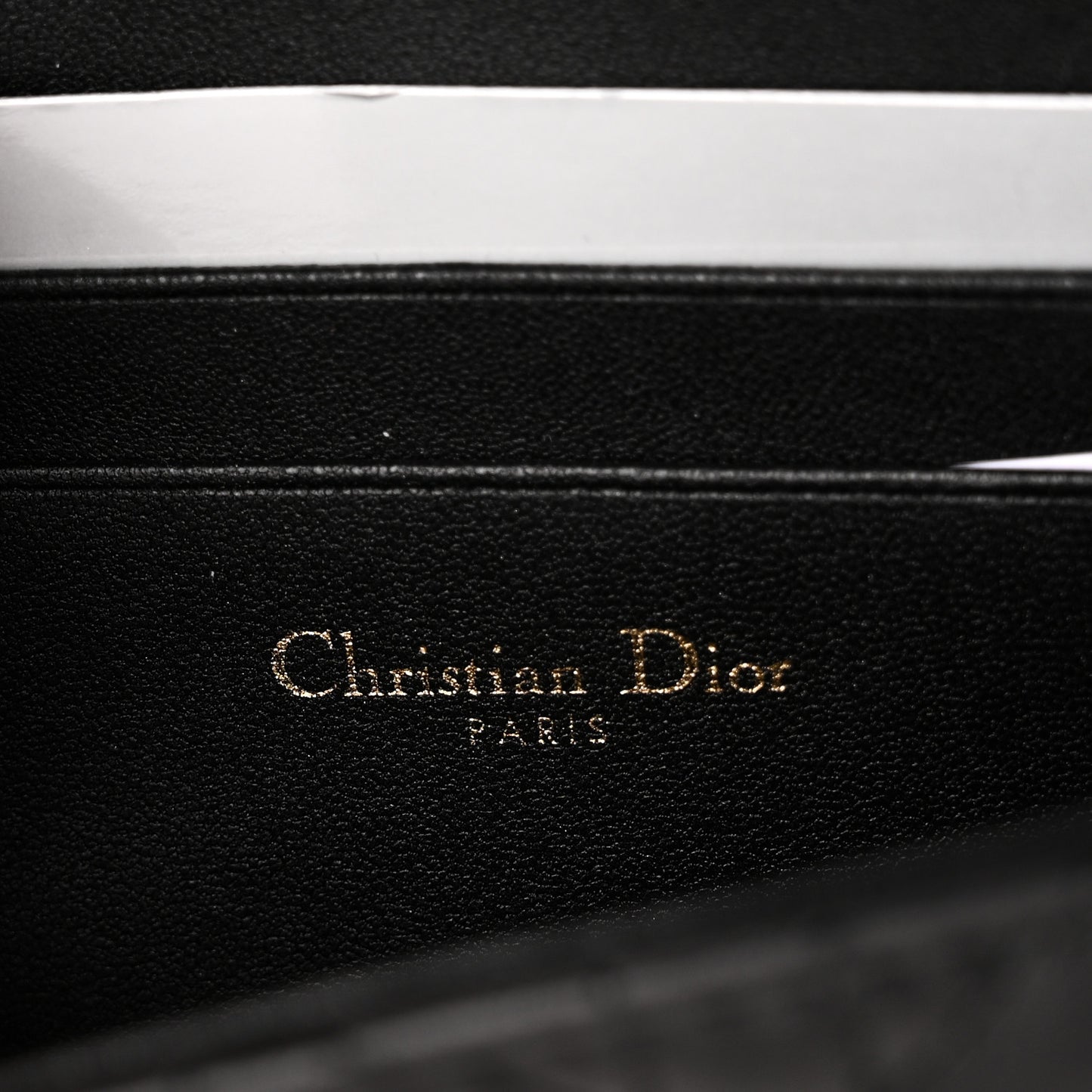 Lambskin Cannage Dior Talk Phone Pouch Black