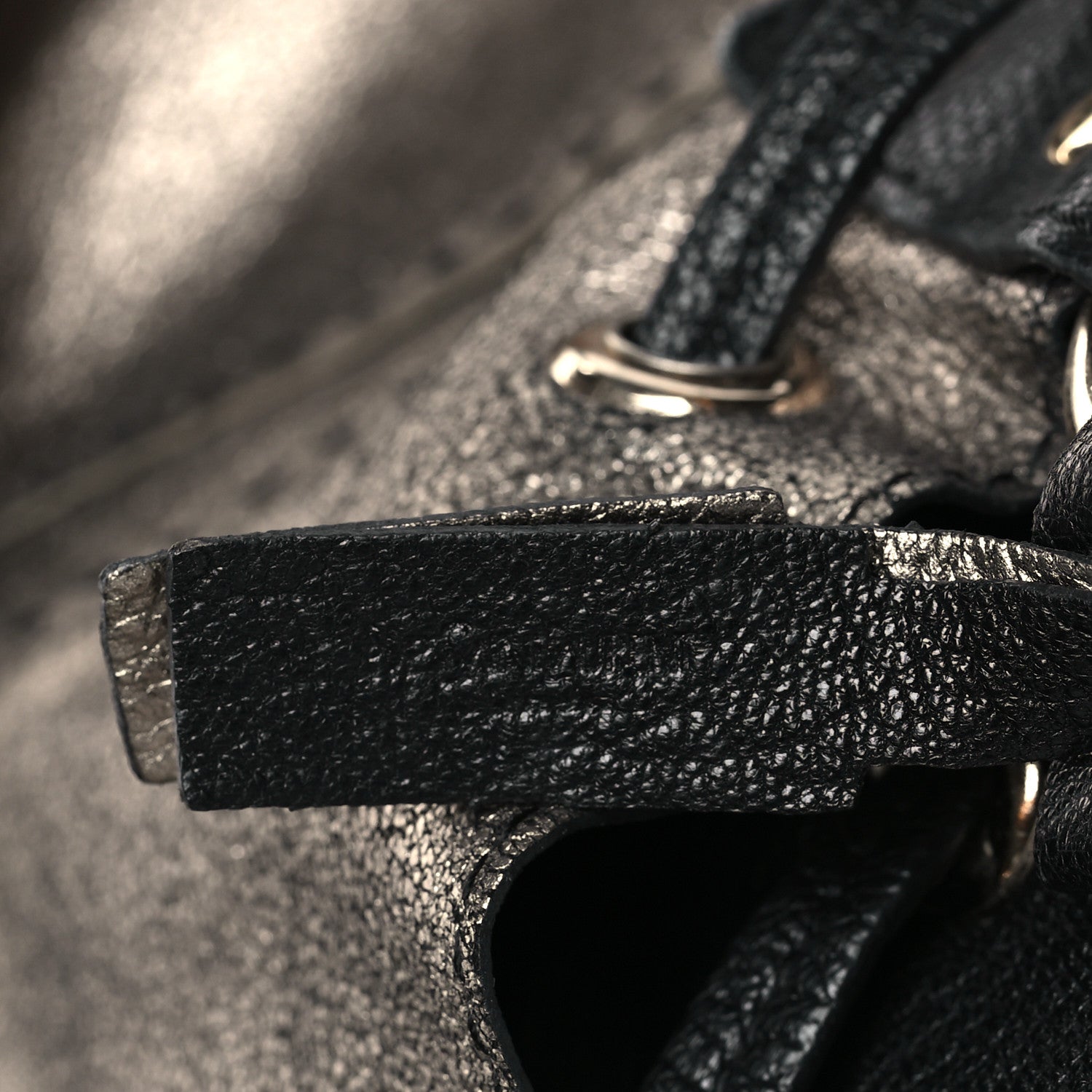 Saint Laurent Calfskin Reversible Double Sac Y Tote Gold Black 6 of 16