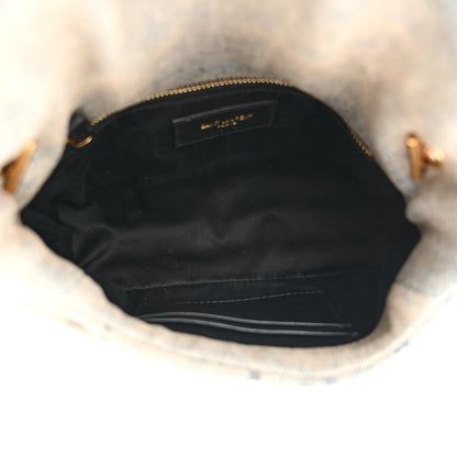 Saint Laurent Denim Quilted Toy Loulou Puffer Monogram Chain Satchel Blue Cinnamon 5 of 9