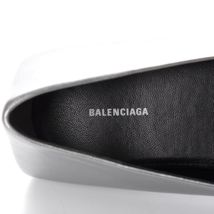 Balenciaga Metallic Calfskin BB Knife Pointy Toe Ballerina Flats 39.5 Silver Hardware 6 of 10
