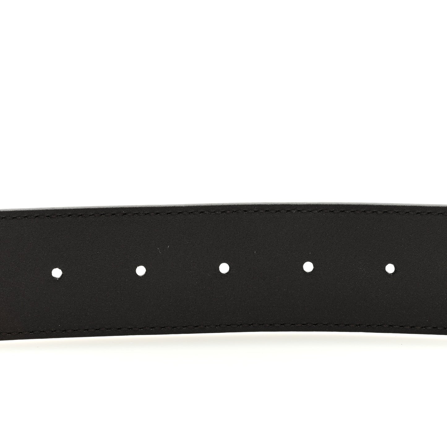 Textured Dollar Calfskin Nickel Double G 40mm Belt 80 32 Dark Cocoa