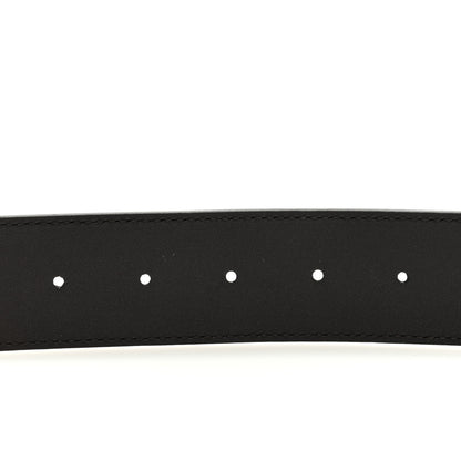Gucci Textured Dollar Calfskin Nickel Double G 40mm Belt 80 32 Dark Cocoa 4 of 4