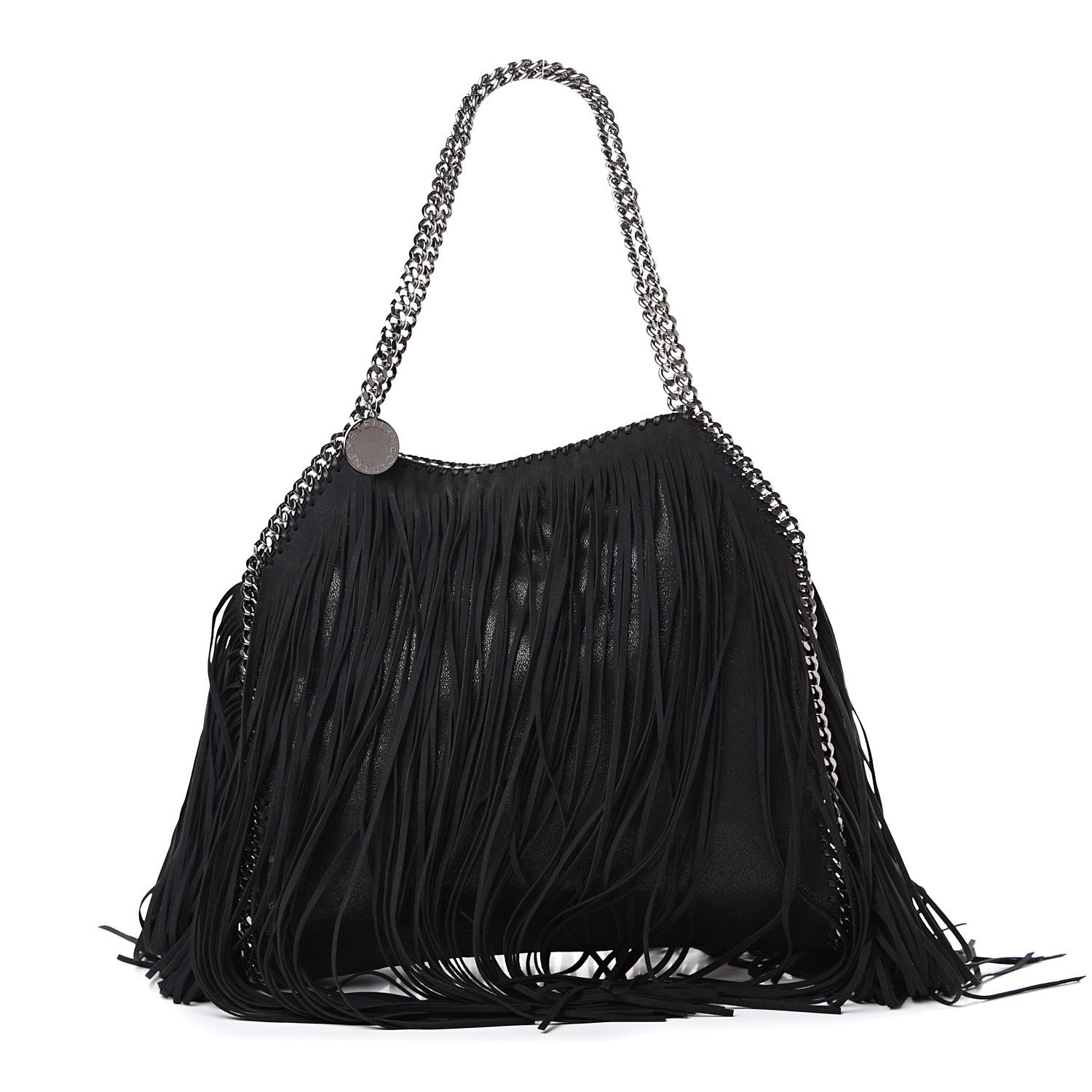 Stella McCartney Eco Suede Fringe Falabella Tote Black 1 of 9