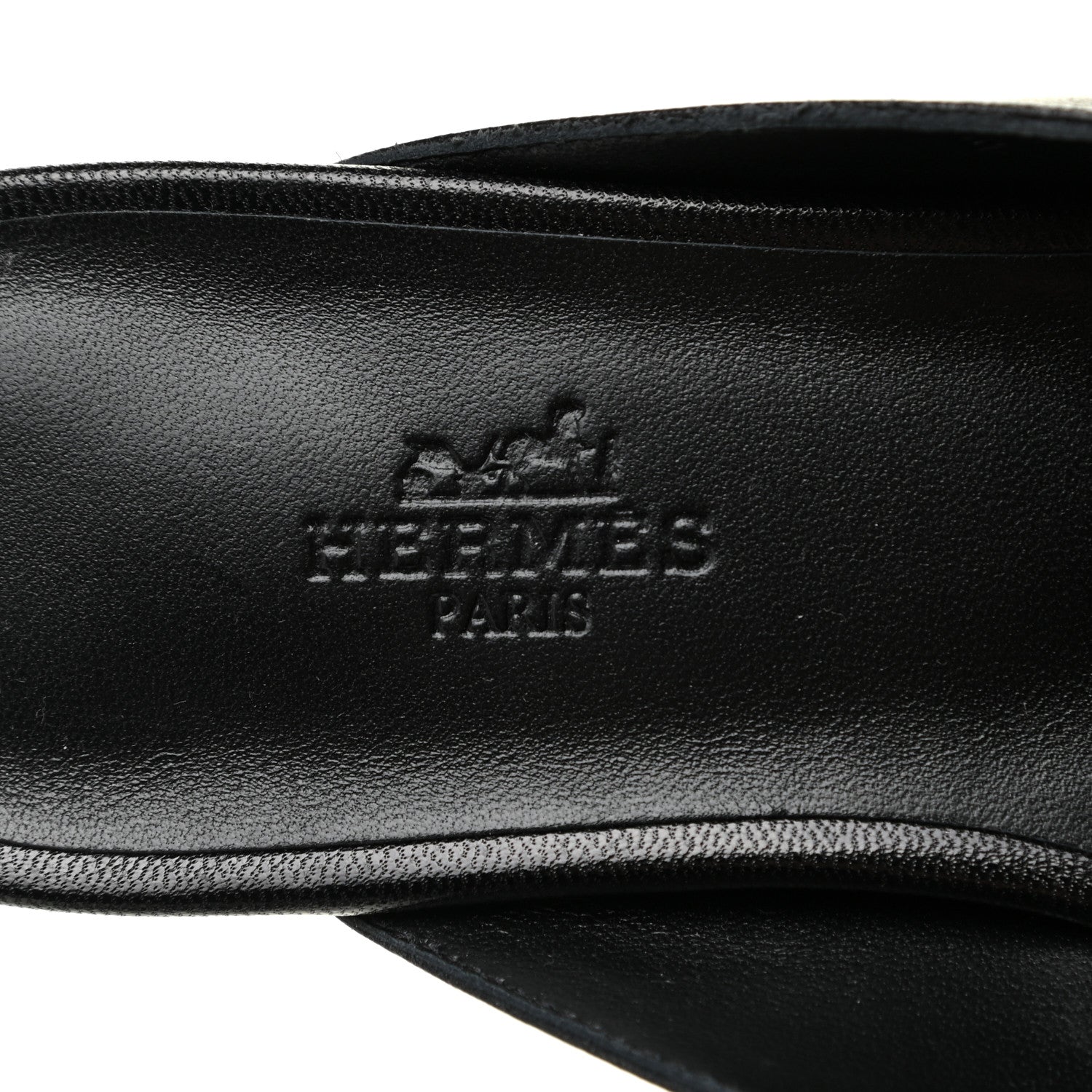 Hermes Goatskin Oz Mules 37 Black 7 of 8