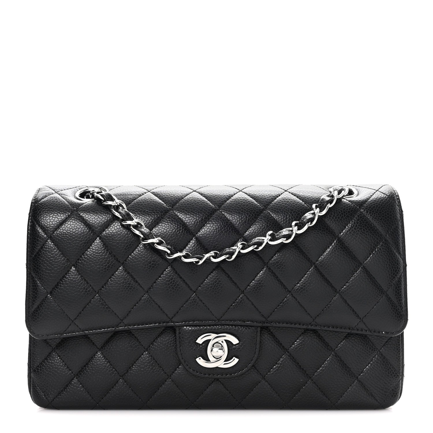 Chanel Caviar Quilted Medium Double Flap Black 1 of 12